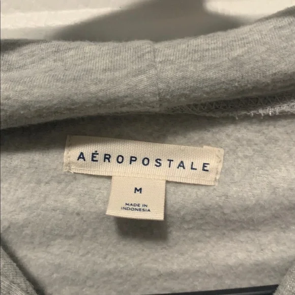 Aeropostale Grey cropped Zip up - Picture 2 of 2